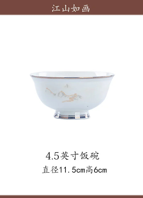 Fai da te 1 PC Jingdezhen piatti a ciotola di fascia alta, stoviglie combinate senza ceramica - riparo82