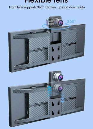 11.3 inch 4K Car DVR Wireless Carplay Android Auto Upgrade 360° Rotating Camera Dash Cam Video Recorder GPS Navigation Dashboard - Riparo82