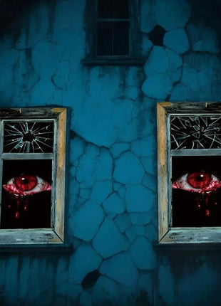 Halloween Curtain Backdrop with Female Ghost Design used for Creating A Terrifying Atmosphere In Indoor/Outdoor Party Decor - Riparo82