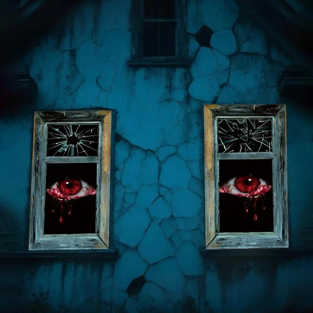 Halloween Curtain Backdrop with Female Ghost Design used for Creating A Terrifying Atmosphere In Indoor/Outdoor Party Decor