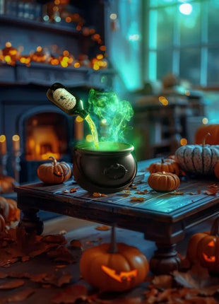 Halloween Black Witch Bowl Magic Float Bottle and Diffuser Horror House Decoration Hocus Pocus Party Scary Props Halloween Decor - Riparo82