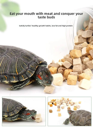 BESSN Freeze-Dried Turtle Food 300g | Brazilian/Caiman/Reeves' Turtle Formula with Shrimp & Meat Pellets | for Juvenile Turtles - Riparo82