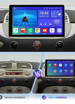 4G 8Core Android Car radio GPS Stereo For Fiat 500 2007-2014 Multimedia Video player 2DIN Autoradio DSP Carplay 7862 Head Unit - Riparo82