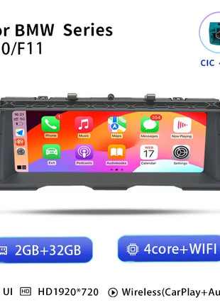 Uckazy 8 Core Wireless Carplay AutoRadio Android 14 For BMW 5 Series F10 F11 2010-2016 CIC NBT Car Multimedia Screen Player GPS Navigation Stereo Carplay Audio - Riparo82