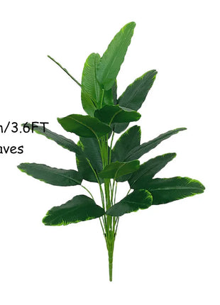 120cm 24Leaves Large Tropical Banana Tree Fake Palm Plants Real Touch Strelizia Plastic Banyan Plant For Home Shop Office Decor