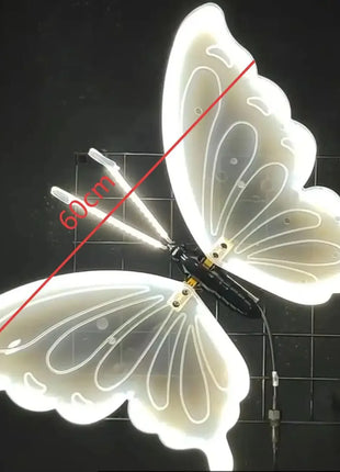 Farfalle a LED per matrimoni, apertura e chiusura automatica, ali luminose realistiche, arredamento perfetto per feste e Natale - riparo82