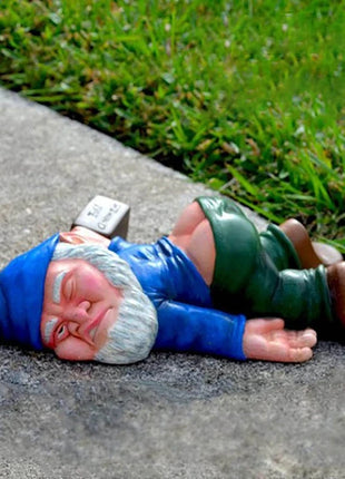 12cm Drunken Gnomes Funny Resin Statue for Home Decor Whimsical Indoor Outdoor Ornament Interesting Garden Christmas Santa Claus - Riparo82