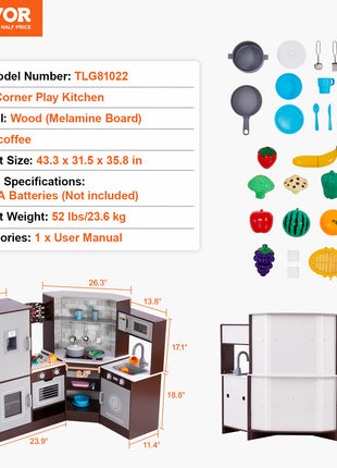 SucceBuy Play KitchenToys Set Accessori per utensili da cucina per bambini con macchina per il ghiaccio per giocattoli per bambini Regali di compleanno per ragazze in età prescolare - riparo82