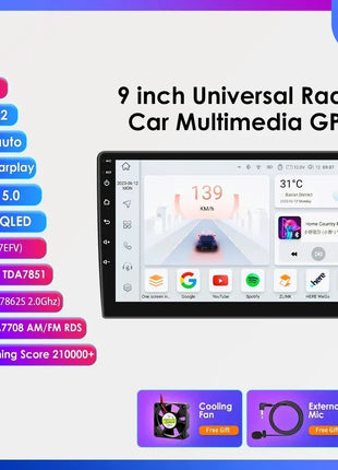 7"/9"/10" 2 Din Android12 Universal Car Multimedia Player For Hyundai Honda Nissan Toyota Kia Autoradio Unit WIFI GPS Car Audio - Riparo82