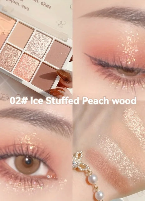7 Color 2-in-1 Eyeshadow And Blush Palette - Oat Milk Tea Nude Chestnut Matte Shimmer Waterproof Long-Lasting Makeup - Riparo82