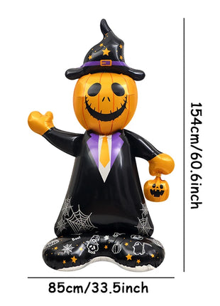 1pcs Halloween Giant Pumpkin Skeleton Standing Balloon House Witch Dead Tree Inflatable Foil Ballon Halloween Party Deco Supplie - Riparo82