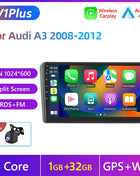 Podofo Android Carplay Car Radio For Audi A3 8P S3 RS3 Sportback 2003-2012 Android Auto 4G Multimedia Navigation autoradio DSP - Riparo82