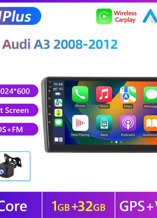 Podofo Android Carplay Car Radio For Audi A3 8P S3 RS3 Sportback 2003-2012 Android Auto 4G Multimedia Navigation autoradio DSP - Riparo82