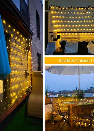 1.5M-18M LED Net Mesh Fata Luci Stringa Tenda Ghirlanda Esterna Impermeabile Per Albero Di Natale Festa Giardino Decorazione di Nozze