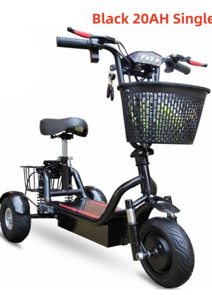 Foldable Electric Tricycle Scooter For 2 Person Elderly Adults Women Mini 3 Wheel Mobility Scooter For Adults Electric - Riparo82