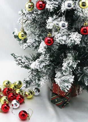 12 pezzi 3 cm palla di Natale ornamento per albero di Natale ciondolo appeso palline glitterate palline decorazione natalizia per la casa regalo di Capodanno - riparo82