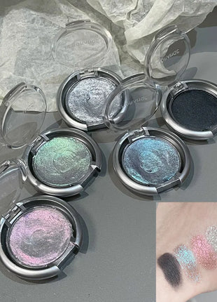 Smoky Pearl Glitter Eyeshadow Green Black Purple Shimmer Silkworm Highlight Creamy Monochrome Eye Shadow Matte Palette Makeup - Riparo82