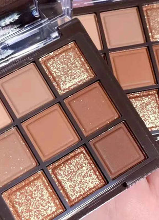Urbancy 9 color Chocolate Eyeshadow Palette Matte Pearlescent Glitter Glitter Earth Eyeshadow Makeup