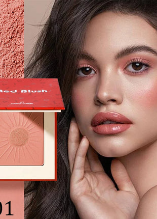 1PC Waterproof Blush Palette: Nude matte with pearlescent particles, light pink, orange and red, lightweight and long-lasting, s - Riparo82