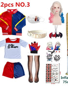 Costume Harley Quinn Carnevale 2026 - Set Completo Bambine con Giacca e Pantaloni