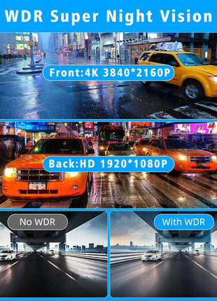 11.26" 4K 2160P Car Dvr Carplay Android Auto Dash Cam GPS WIFI BT FM Stream Rear View Mirror Dashcam Dvrs Camera Drive Recorder - Riparo82