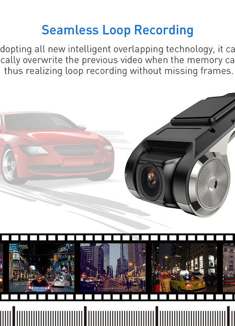 1080P 170 Degree Wide Angle Dash Camera Bluetooth Dash Cam Android DVR ADAS Car Recorder Dash Cam Night Version Car Recorder - Riparo82
