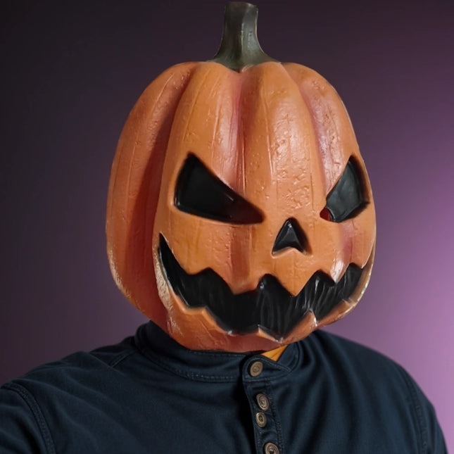 Pumpkin Head Mask for Halloween Scary Pumpkin Mask for Adult Jack Lantern Mask Pumpkin Head Costume