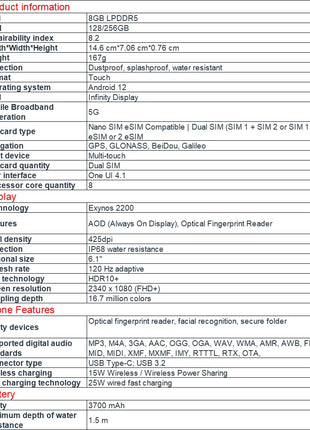 Samsung Galaxy S22 5G ricondizionato 6.1" 8GB+128/256GB Snapdragon NFC Octa Core Cellulare Android originale Eccellente condizione - riparo82