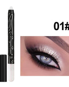 12 Colors Long-lasting Glitter Eyeshadow Pencil Pigment Blue Brown Black Eyeliner Pen Women Fashion Shimmer Eye Shadow Makeup - Riparo82