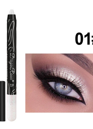 12 Colors Long-lasting Glitter Eyeshadow Pencil Pigment Blue Brown Black Eyeliner Pen Women Fashion Shimmer Eye Shadow Makeup - Riparo82