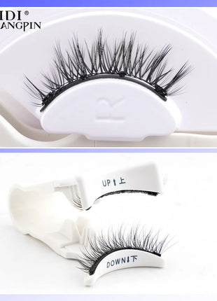 1 Pair Magnetic False Eyelashes Handmade 3D Natural False Eyelashes Reusable Magnetic Eyelashes Tweezers Set Makeup Tools - Riparo82