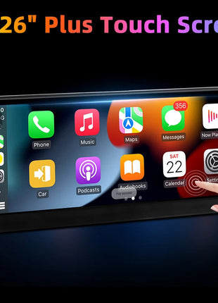 10.26" 4K Dash Cam Carplay Android Auto GPS 5G WIFI FM BT Car Dvr 350 ° Rotation Dual Lens Dashcam Truck Camera Drive Recorder - Riparo82