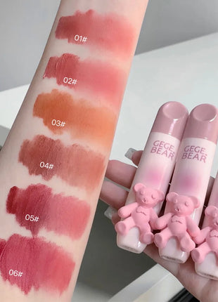 Gegebear Bear Lip Glaze Matte Velvet Lipstick Long-lasting Whitening Lip Cream Lip Mud - Riparo82