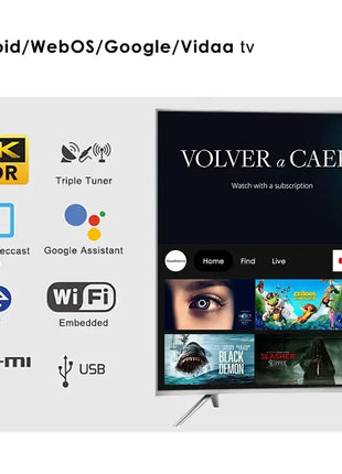 55inch Curved LED Tv Screen Ultra HD 4K Television 55 Inch Smart Tv - Riparo82