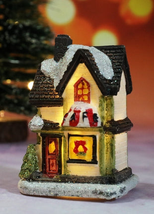 Natale Nuove decorazioni natalizie Piccola casa in resina Micro paesaggio Casa in resina Piccoli ornamenti Regali di Natale
