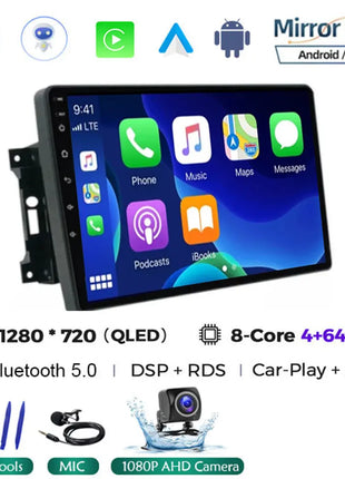 Android 14 Car Radio QLED GPS Navigation Multimedia Player For Jeep Compass/Commander/Grand Cherokee/Wrangler/Liberty AutoRadio - Riparo82