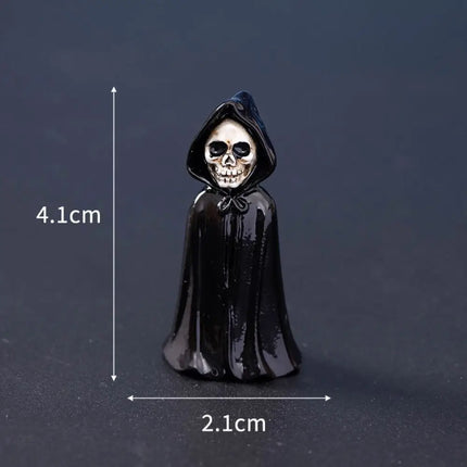 Halloween small ornaments horror skull pumpkin wizard resurrection ghost festival doll resin crafts desktop ornaments