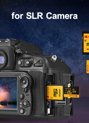 Scheda di memoria Micro Sd originale Kodak Scheda SD da 64 GB 128 GB Scheda Flash Micro SDXC Class10 Scheda di memoria SD da 256 GB 32 GB per la registrazione della fotocamera