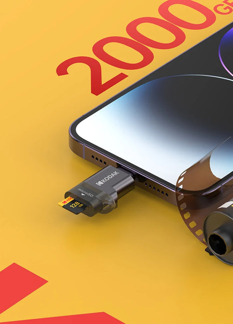 Scheda di memoria Micro SD originale Kodak 128 GB 100 MB/S 64 GB 32 GB Scheda Micro SD Classe 10 UHS-1 Flash Microsd TF + Lettore di schede di tipo C