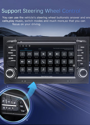 Android 14 AutoRadio For Audi A4 B6 B7 S4 B7 B6 RS4 Seat Exeo 2002-2008 RS4 B7 Radio 2008-2012 Stereo GPS Carplay Car Multimedia - Riparo82