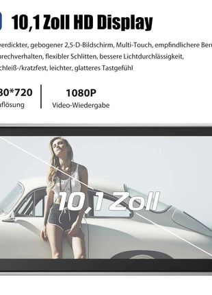 ESSSGOO 8-Core 360° Rotating Touchscreen Android 14 6+128G Wireless Apple Carplay Car Stereo 1 DIN GPS Navi 4G WiFi AM FM BT RDS