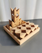 Giocattoli Montessori che costruiscono blocchi di farfalle impilabili in legno per giochi educativi per bambini - riparo82