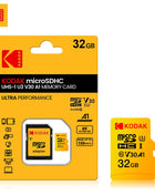 Scheda Micro SD KODAK Scheda di memoria da 256 GB FINO a 100 MB/s C10 U3 32 GB 64 GB 128 GB Scheda TF 4K HD per adattatore lettore di schede USB Microsd