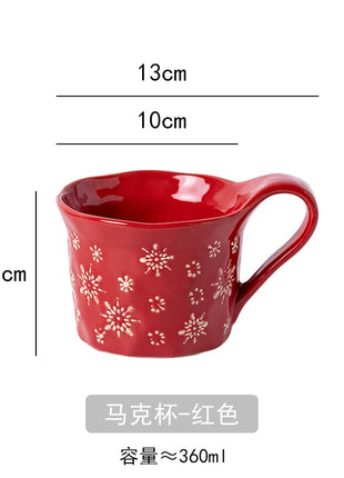 1PC squisito stoviglie natalizie piatti in ceramica piatti per insalata di frutta colazione tazze per il latte cucina domestica ciotole per noodle in ceramica - riparo82