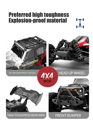 Teeggi 16101 /16102 PRO 1:16 Auto RC ad alta velocità con luce LED Drift 70KM/H 4WD RC Off-Road Car Monster Truck Giocattolo per i regali del capretto