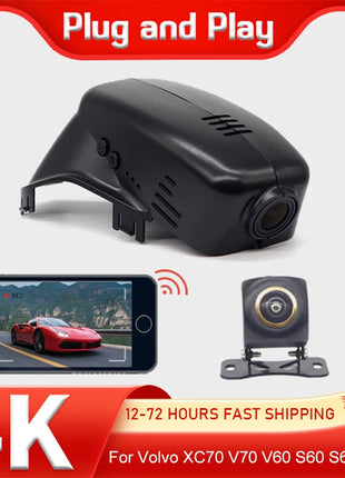 Dash Cam 4K For Volvo XC70 V70 V60 S60 S60L S80L 2011-2017 Car DVR Dashcam Camera Video Recorder,Car Accessories - Riparo82