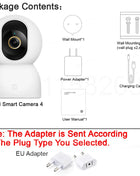 XIAOMI 360° Smart Camera 4，Dual-band Wi-Fi 6，8MP 4K HDR AI Tracking，Home Security Baby Monitor，Chinese Version With Adapter - Riparo82