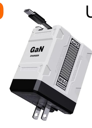 Xiaomi 120W GaN Fast Charger Compatible  With Retractable Type-c And Ligtning Cable Portable Adapter For Iphone 16 Ipad Macbook - Riparo82