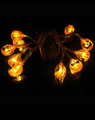 1.5M 10LED Halloween LED Light String Horror Eyeballs Pumpkin Spider Bat Skull Lamp Trick Or Treat Happy Halloween Party Decor - Riparo82