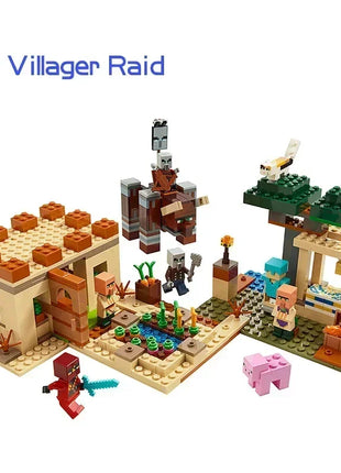 The Cave Village Mine Farm TreeHouse Deep Dark Battle Construccie Building Block Modello Giocattoli Fai da te per bambini Regalo di Natale